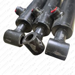 Hydraulikzylinder 40/25 - 100 mm Hub mit Querbohrungen | Zylinder wei&szlig;en Lacksch&auml;den auf!