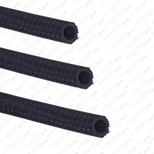 Kraftstoffschlauch mit aufvulkanisiertem Textilgeflecht | 4,5 x 9,5 mm | DIN 73379