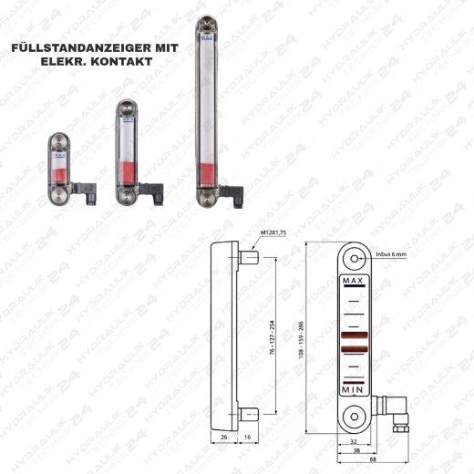 F&uuml;llstandanzeiger mit elekr. Kontakt